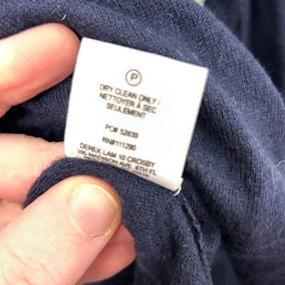 Derek Lam 10 Crosby Navy Knit Top, Sz S - Picture 5 of 6